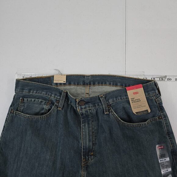 NWT Levi's 559 relaxed straight jeans 36x36 blue denim mens 6140 - Picture 5 of 11